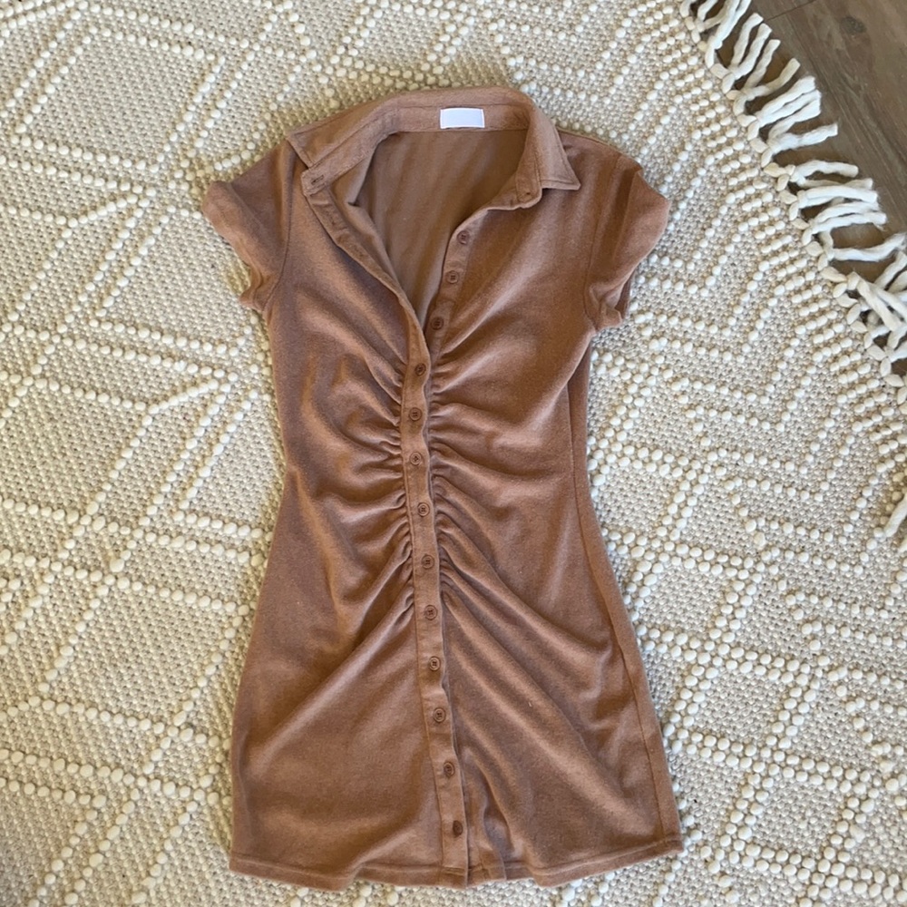 Isalis Terry Cloth Mini Dress